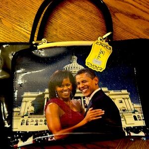 OBAMA handbag NWT. Pres and First Lady Obama on 1 side. Michelle Obama on other.
